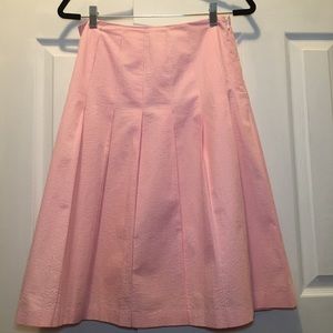 Brooks Brothers pink and white seersucker skirt